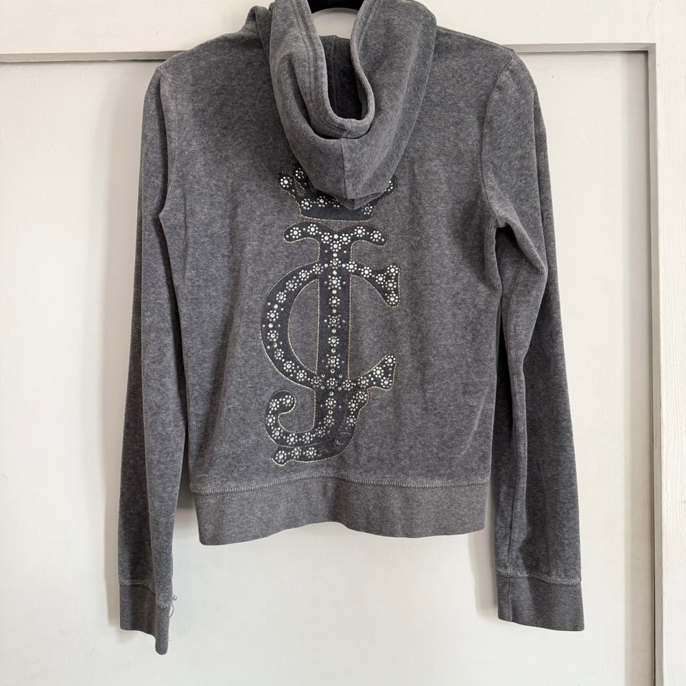 Y2K style Juicy Couture bling embellished velour jacket